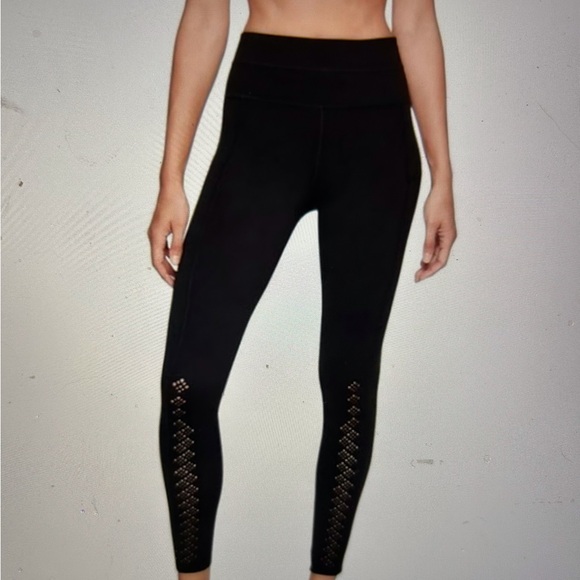 Athleta Black Niyama 7/8 Tight in Powervita with Laser-cut details (NWOT) - Picture 3 of 13